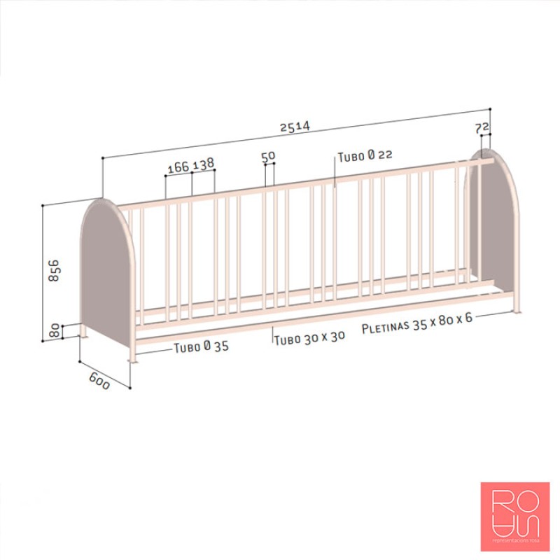 Aparcabicicletes de 16 places